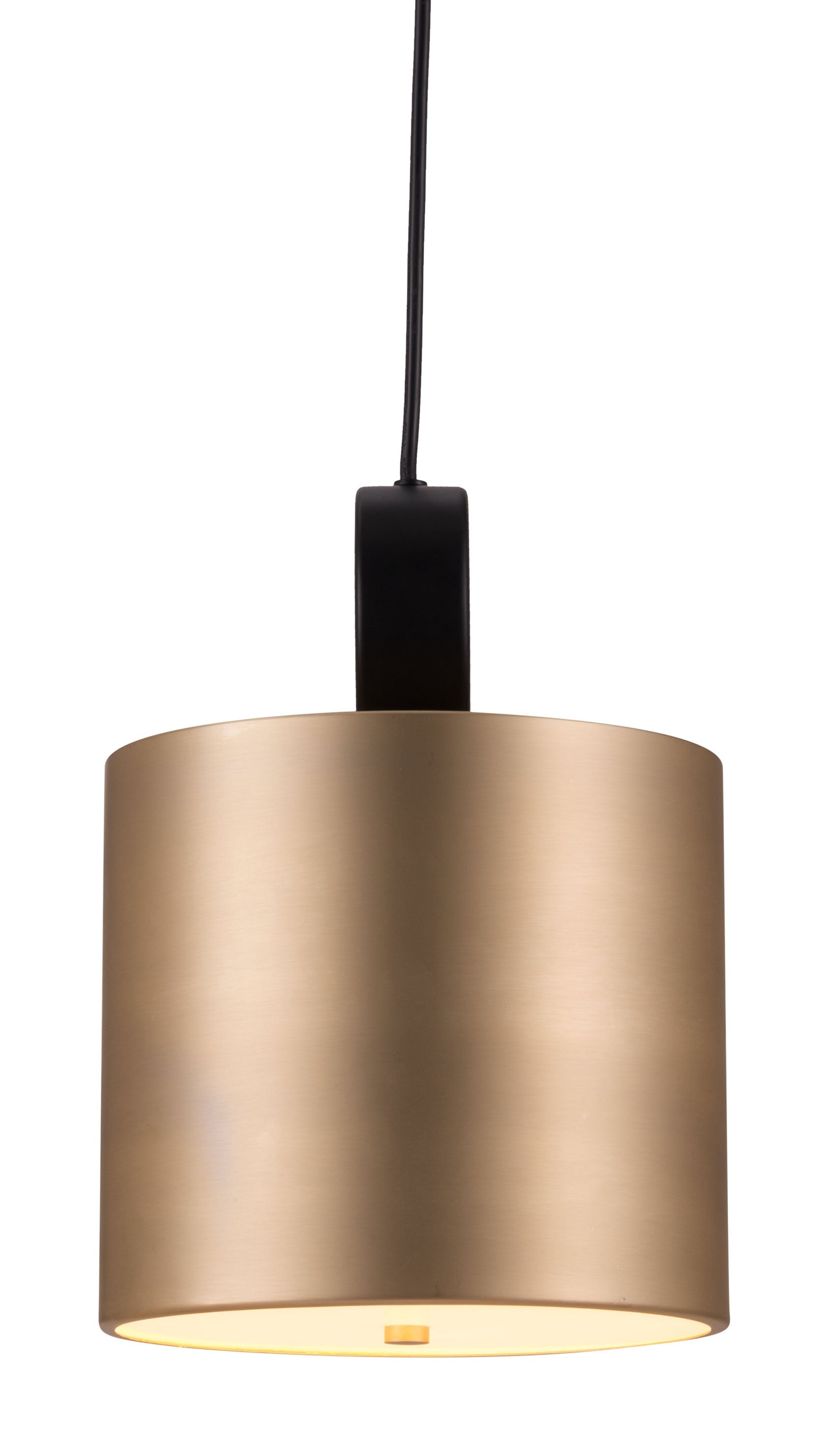 HomeRoots Can Deco Lamp in Gold Finish