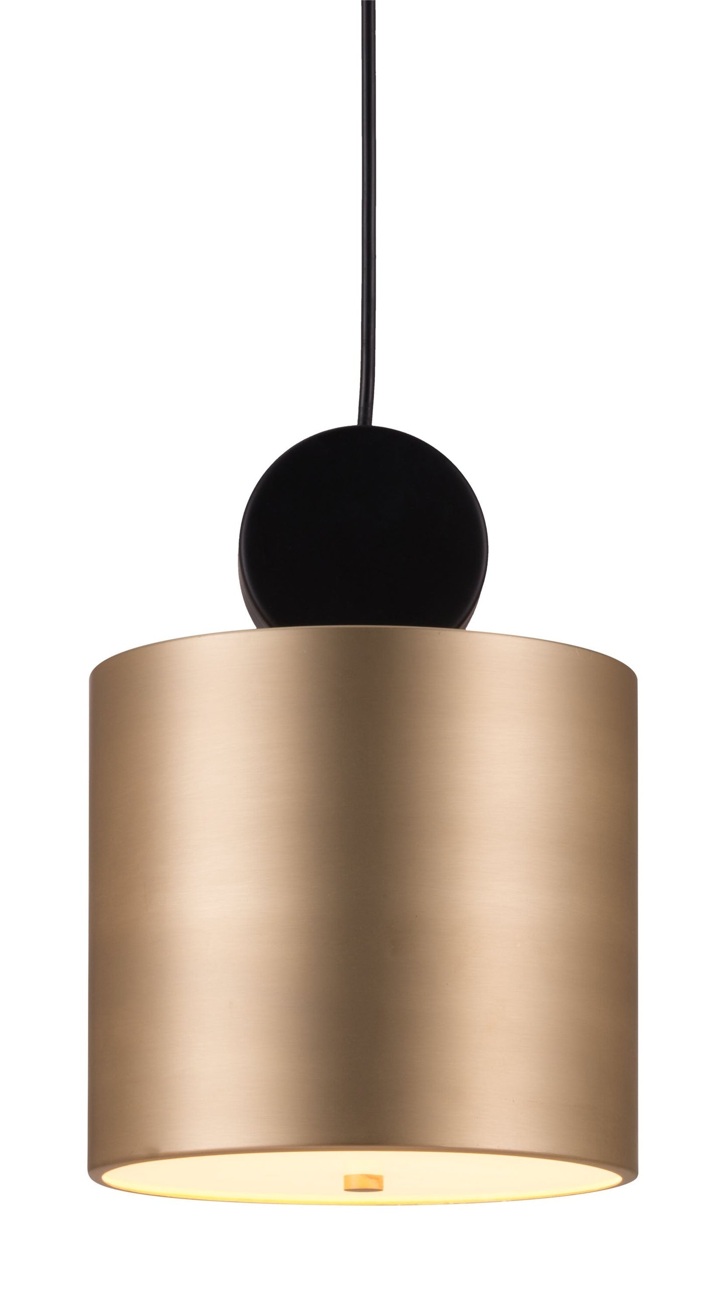 HomeRoots Can Deco Lamp in Gold Finish