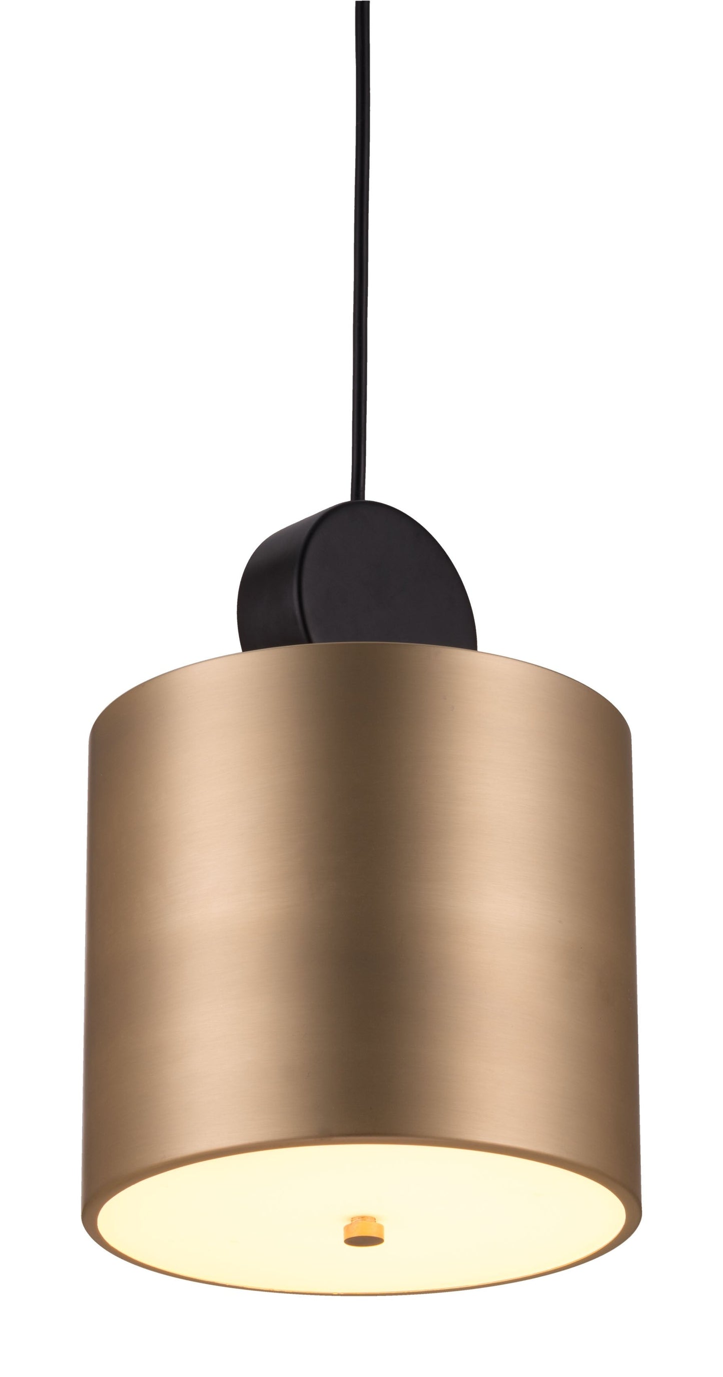 HomeRoots Can Deco Lamp in Gold Finish
