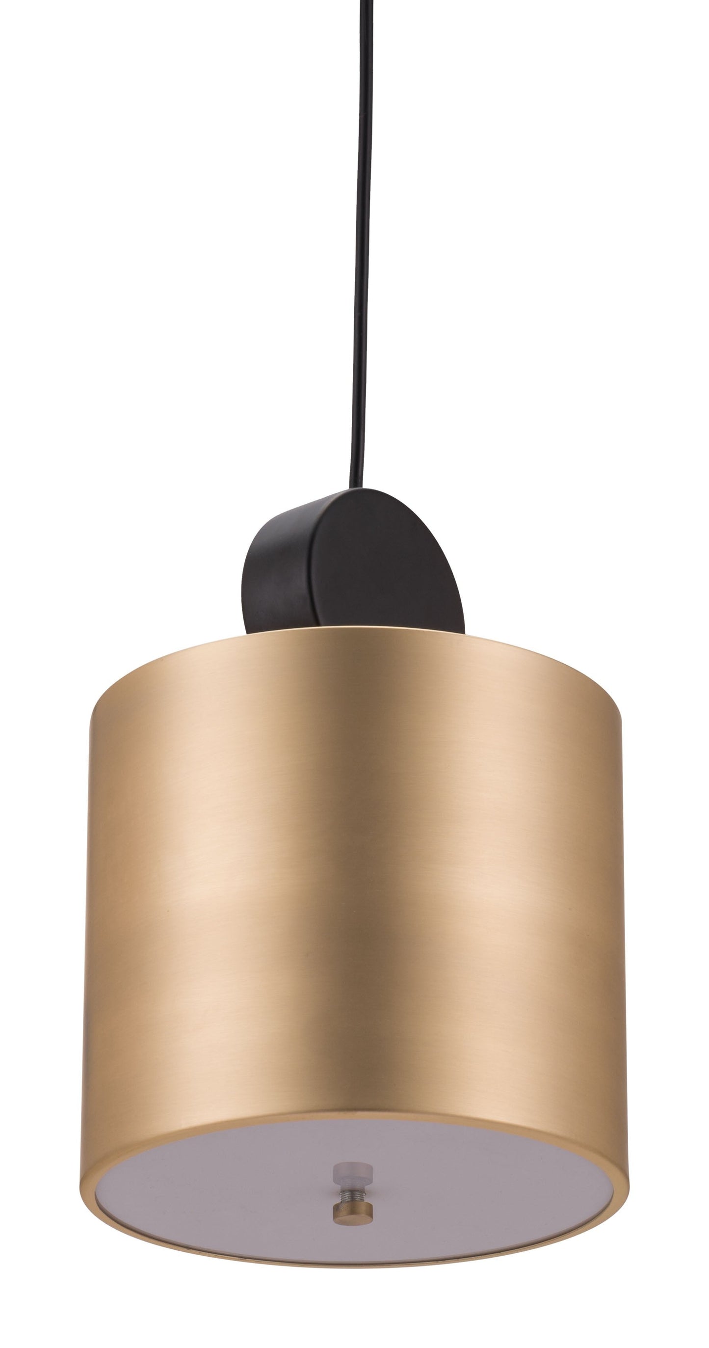 HomeRoots Can Deco Lamp in Gold Finish