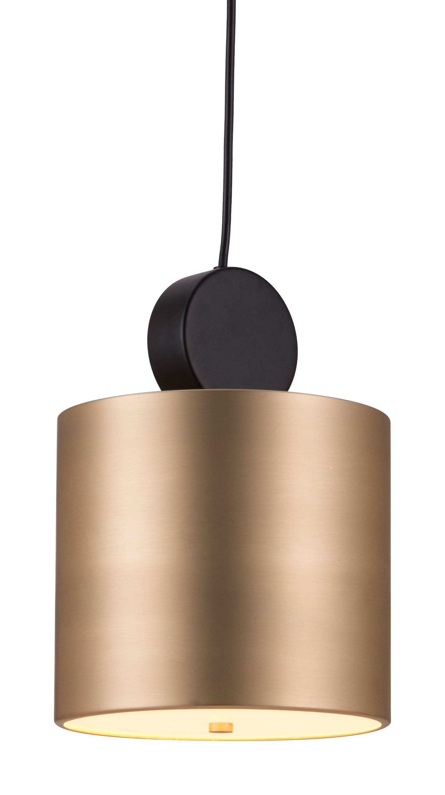 HomeRoots Can Deco Lamp in Gold Finish