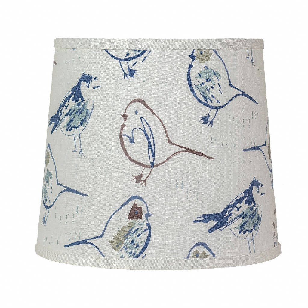 HomeRoots Candlestick Modern Table Lamp With Birds Empire Shade and Brown Finish