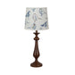 HomeRoots Candlestick Modern Table Lamp With Birds Empire Shade and Brown Finish