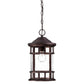 HomeRoots Canister Hanging Light in Antique Bronze Finish