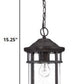 HomeRoots Canister Hanging Light in Matte Black Finish