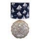 HomeRoots Cape Nautical Sailboat Accent Lamp With Netted Glass Finish