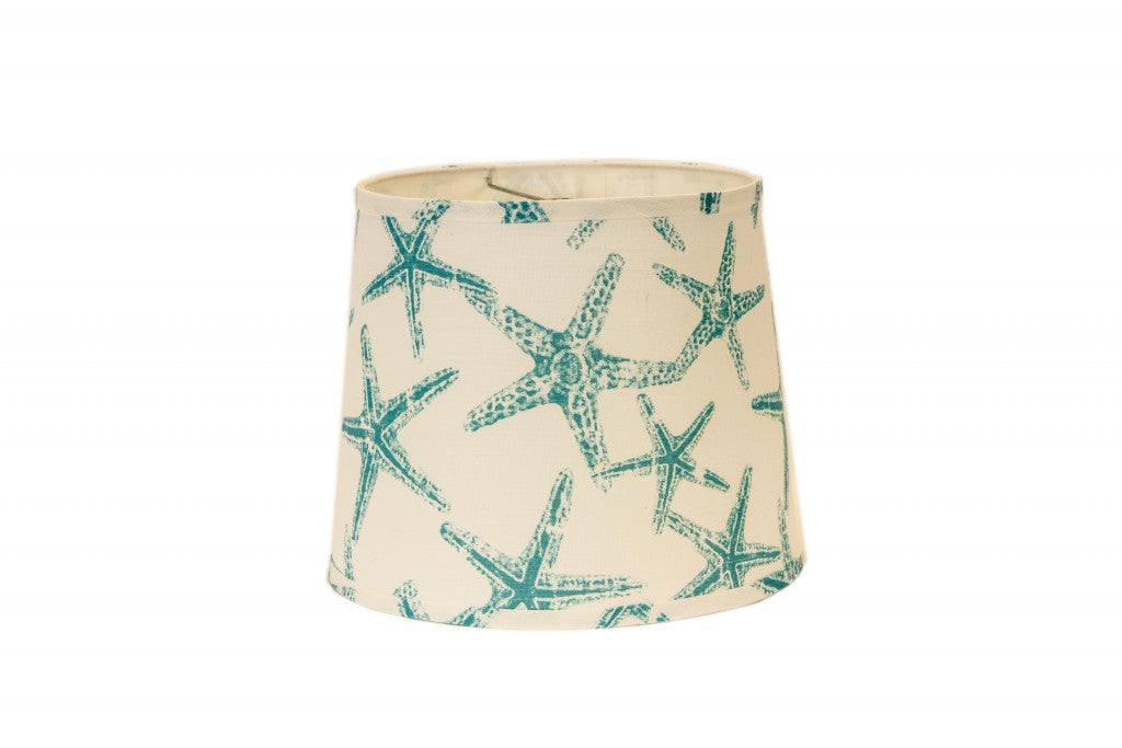 HomeRoots Cape Teal Starfish Accent Lamp With Netted Glass Finish