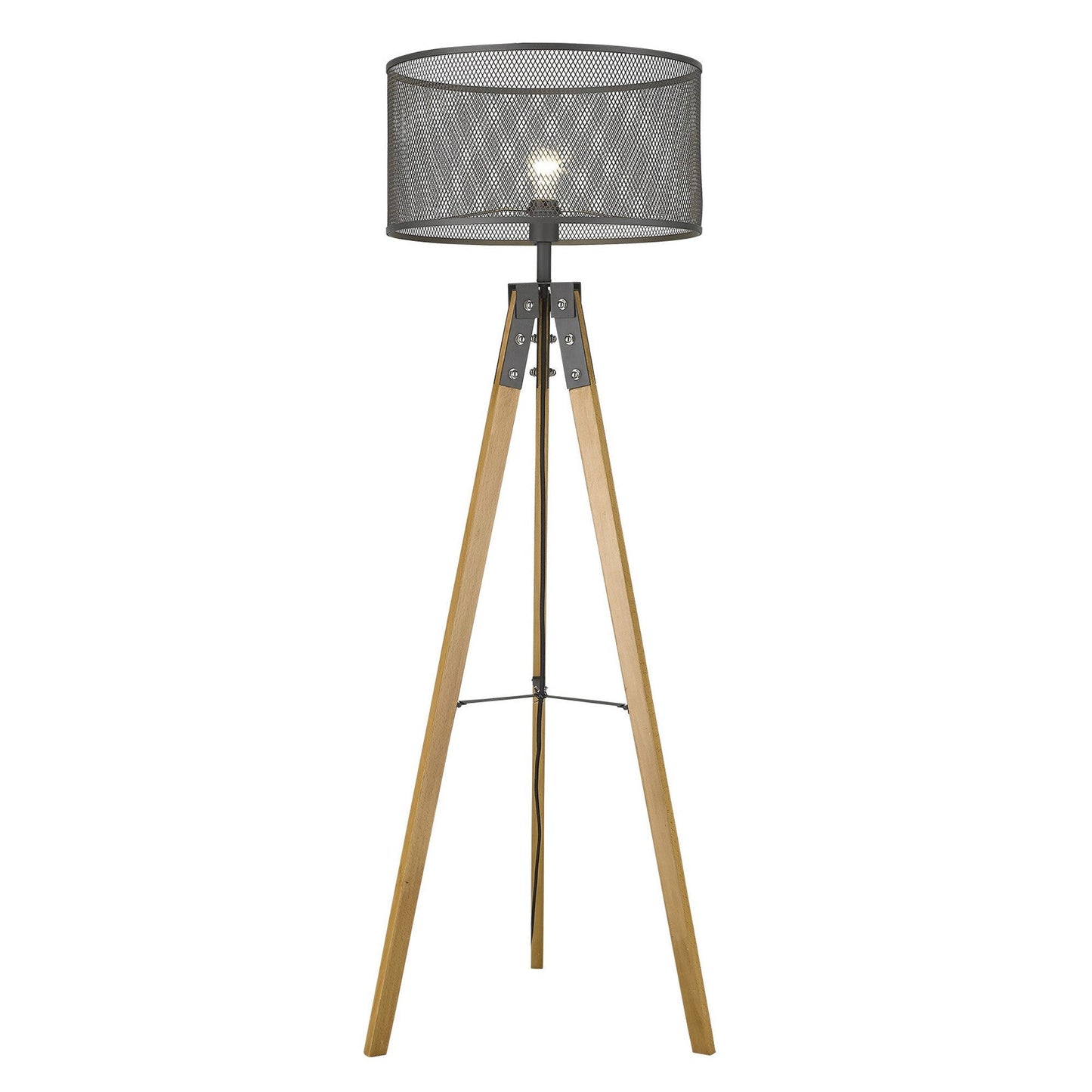 HomeRoots Capprice 1-Light Floor Lamp With Matte Black Finish