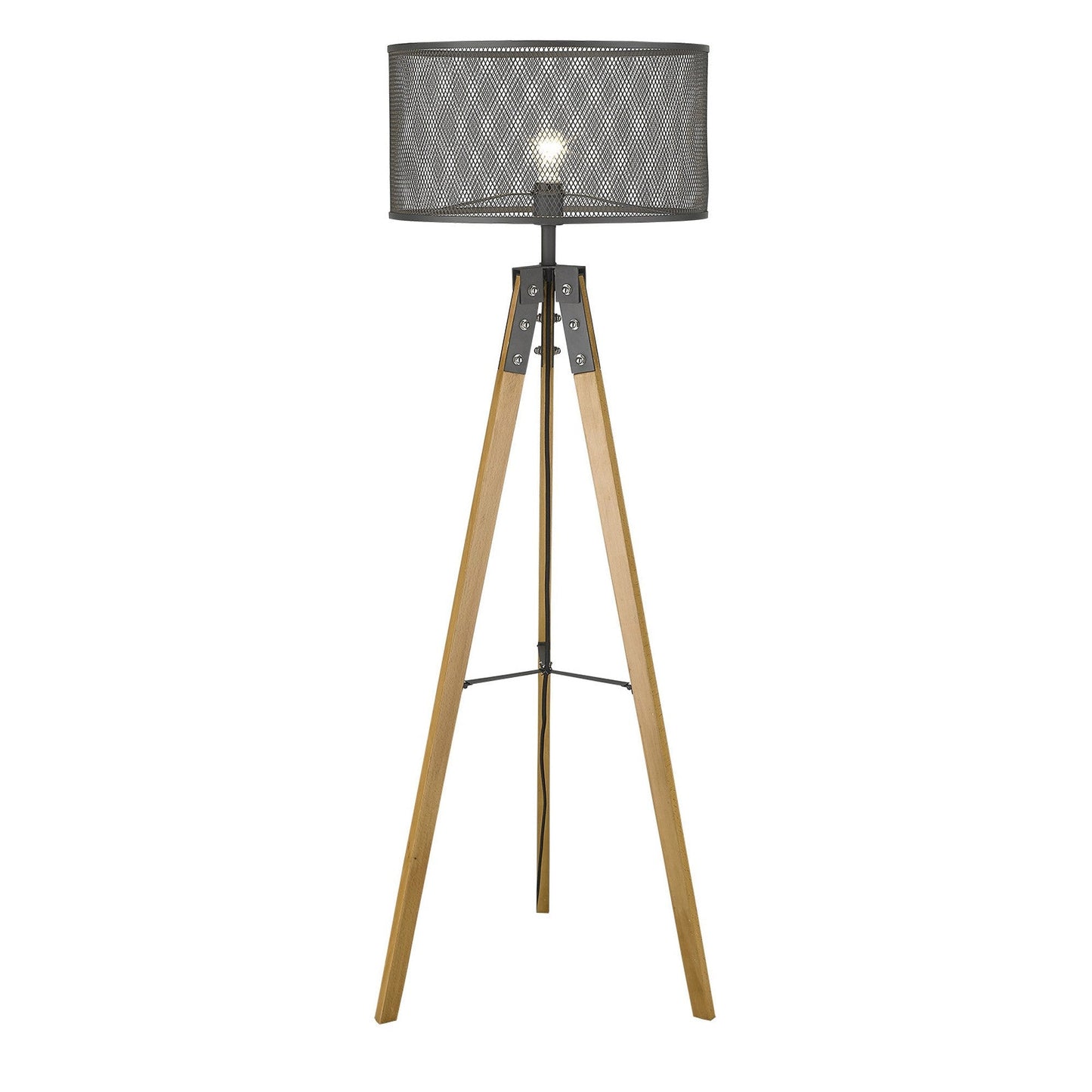 HomeRoots Capprice 1-Light Floor Lamp With Matte Black Finish