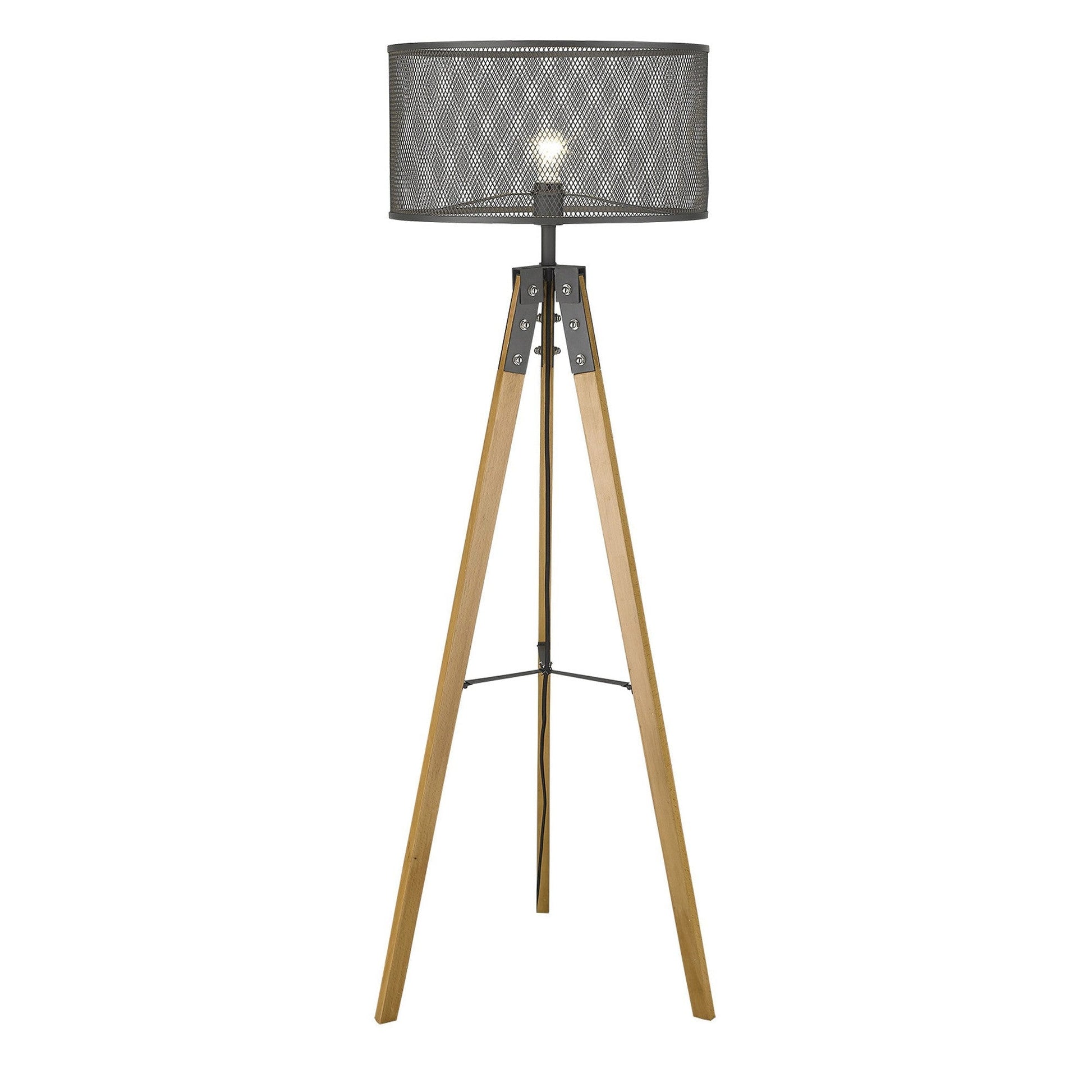 HomeRoots Capprice 1-Light Floor Lamp With Matte Black Finish