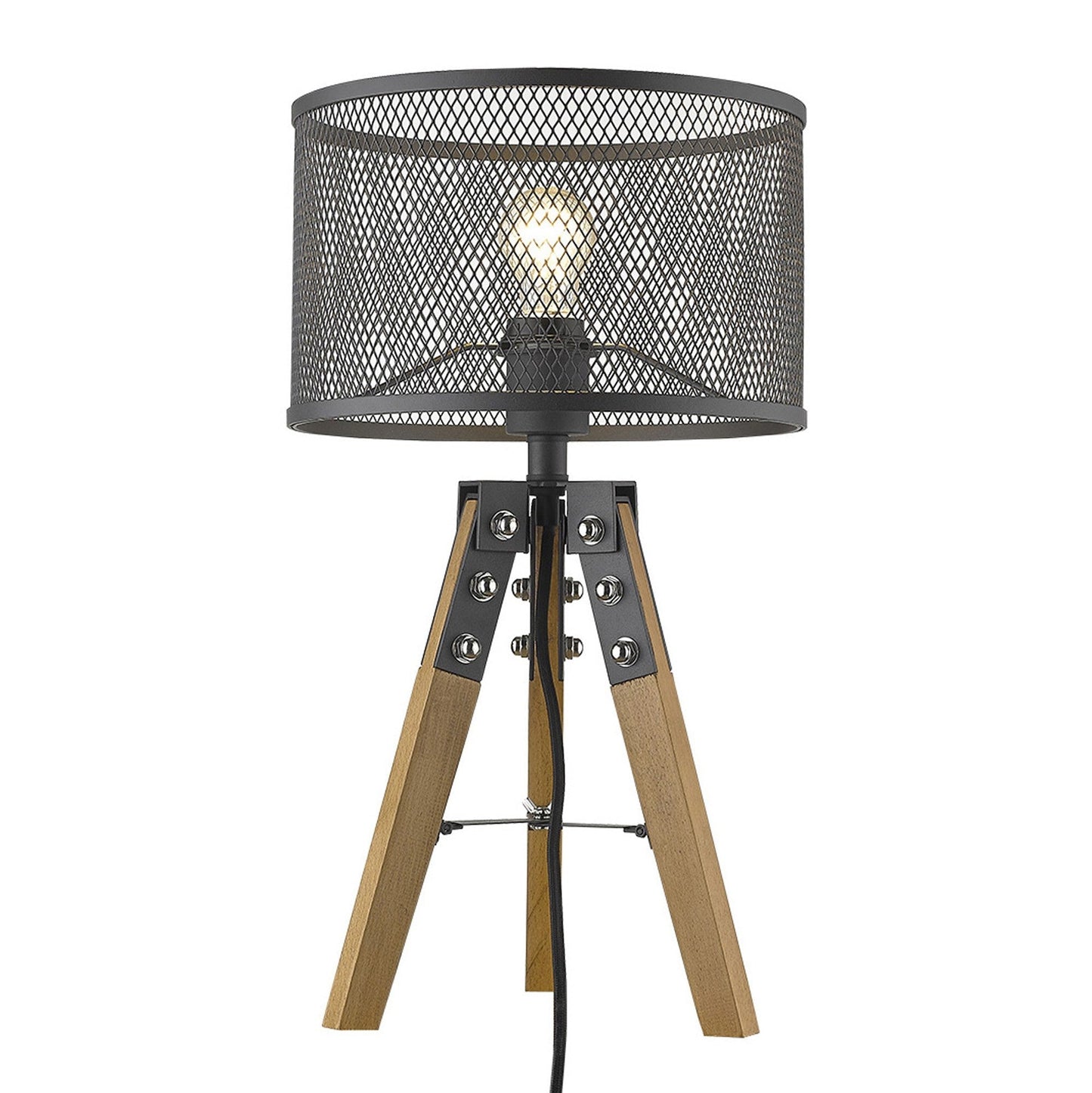 HomeRoots Capprice 1-Light Table Lamp With Matte Black Finish