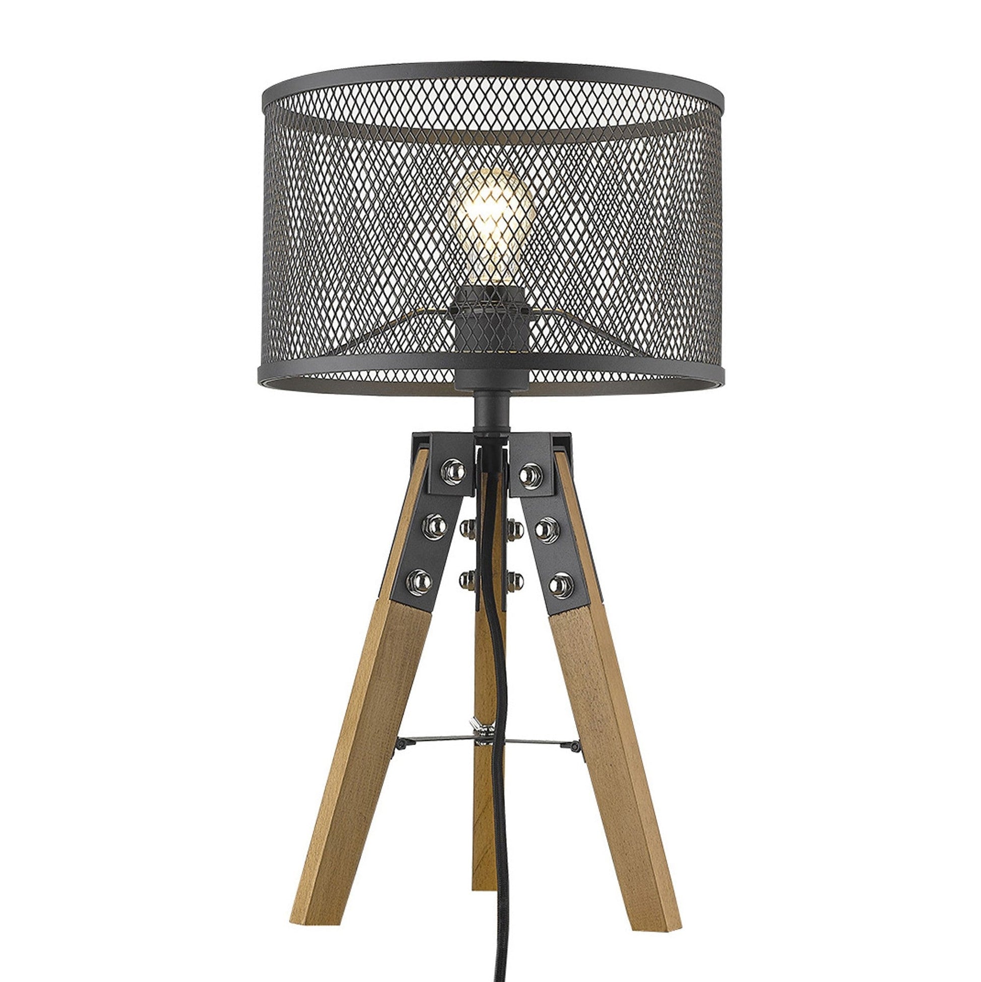 HomeRoots Capprice 1-Light Table Lamp With Matte Black Finish