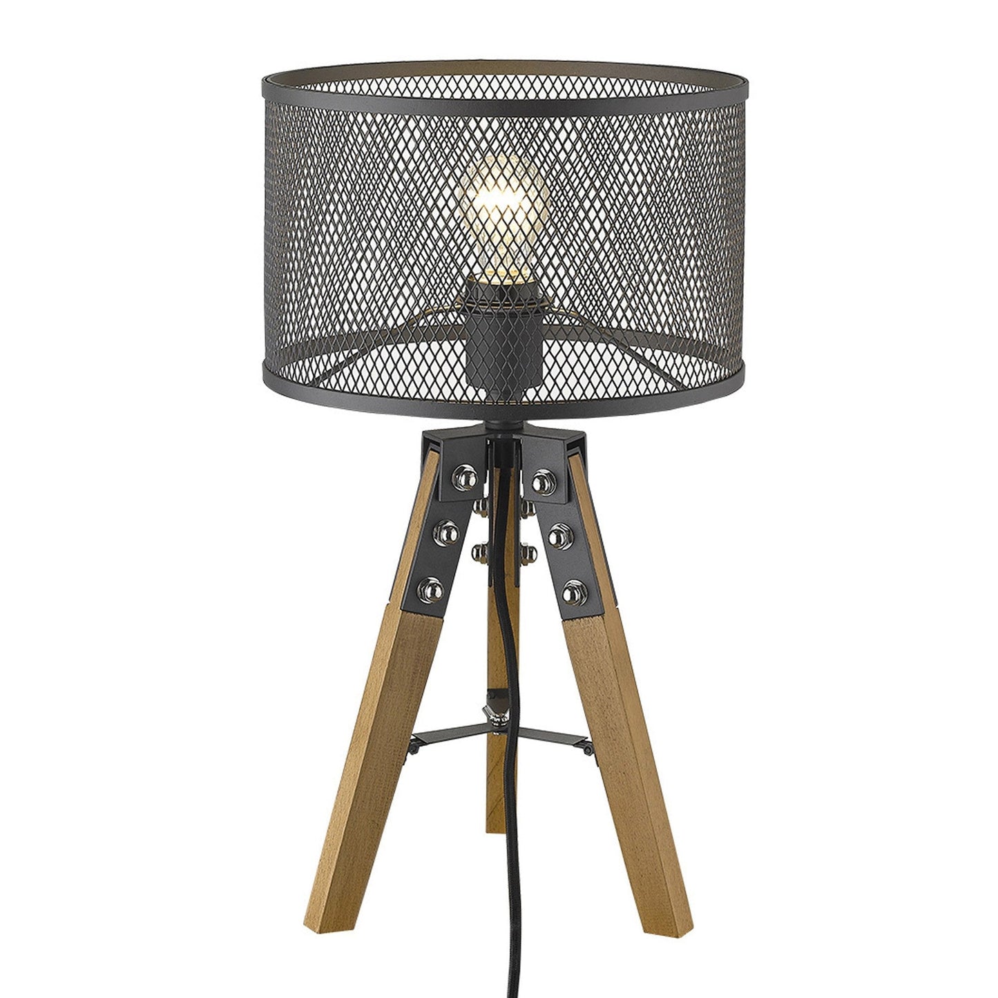 HomeRoots Capprice 1-Light Table Lamp With Matte Black Finish