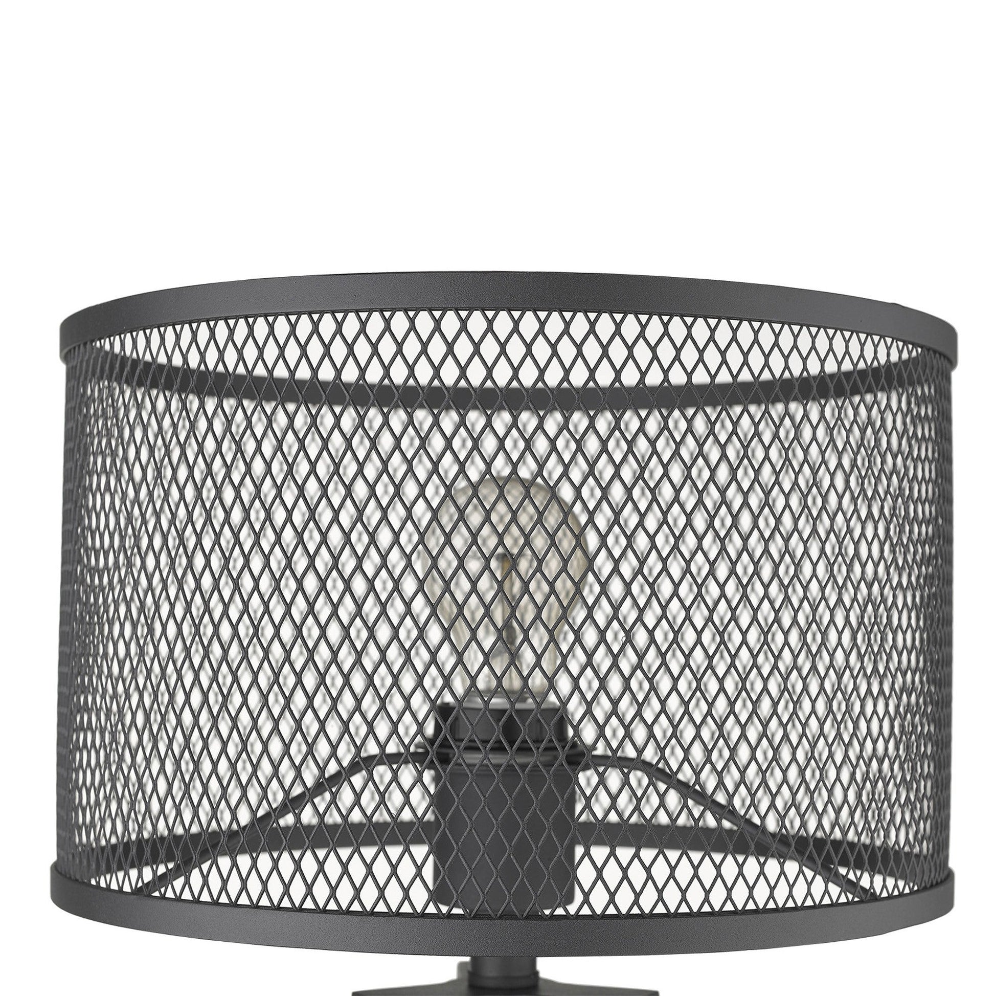 HomeRoots Capprice 1-Light Table Lamp With Matte Black Finish