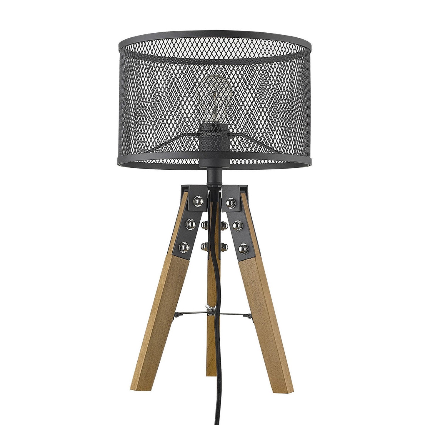 HomeRoots Capprice 1-Light Table Lamp With Matte Black Finish