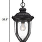 HomeRoots Cast Aluminum Hanging Pendant Light in Matte Black Finish