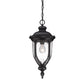 HomeRoots Cast Aluminum Hanging Pendant Light in Matte Black Finish