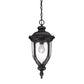 HomeRoots Cast Aluminum Hanging Pendant Light in Matte Black Finish