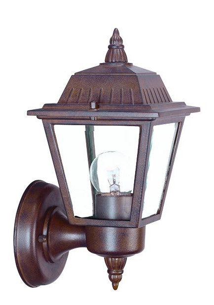HomeRoots Cast Aluminum Outdoor Wall Light in Dark Brown Finish