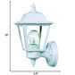 HomeRoots Cast Aluminum Outdoor Wall Light in White Finish
