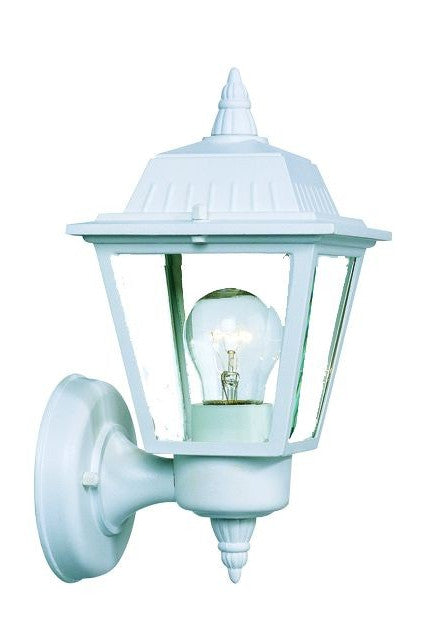 HomeRoots Cast Aluminum Outdoor Wall Light in White Finish