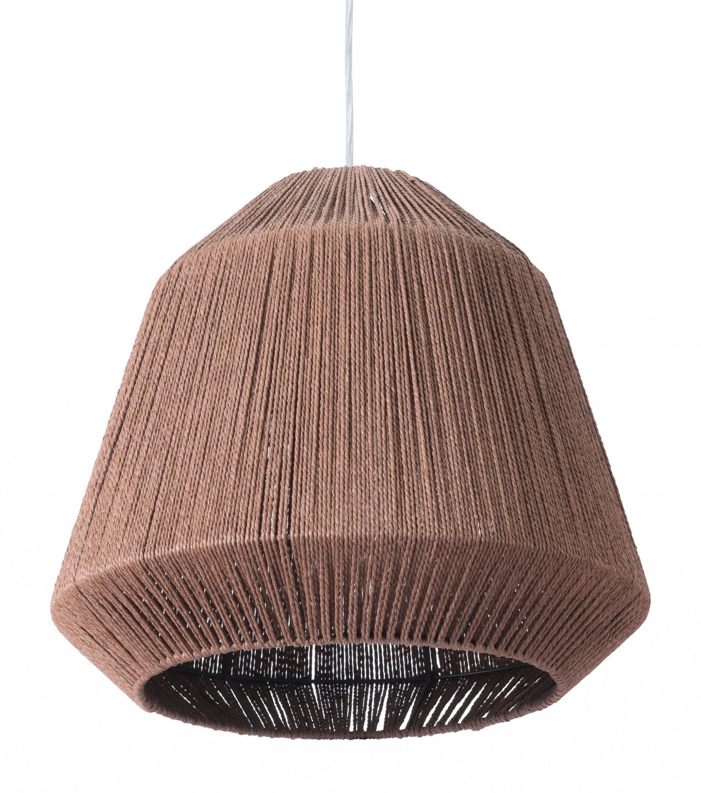 HomeRoots Ceiling Lamp With Brushed Natural Shade