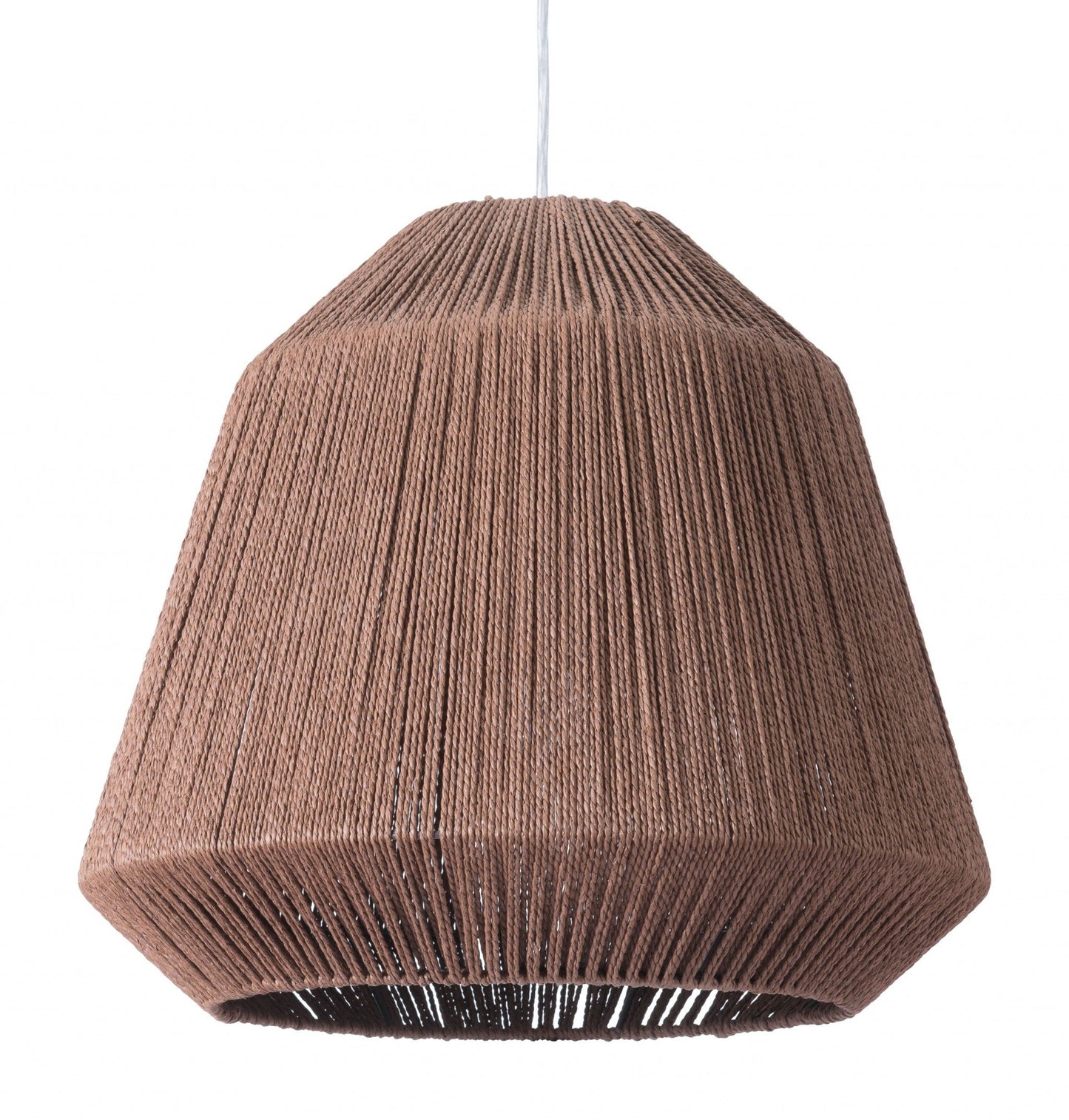 HomeRoots Ceiling Lamp With Brushed Natural Shade