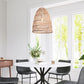 HomeRoots Ceiling Lamp With Natural Basket Shade
