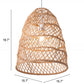 HomeRoots Ceiling Lamp With Natural Basket Shade