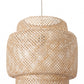 HomeRoots Ceiling Lamp With Natural Boho Weave Shade