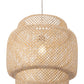 HomeRoots Ceiling Lamp With Natural Boho Weave Shade