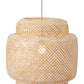 HomeRoots Ceiling Lamp With Natural Boho Weave Shade
