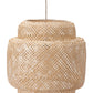 HomeRoots Ceiling Lamp With Natural Boho Weave Shade