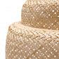 HomeRoots Ceiling Lamp With Natural Boho Weave Shade