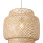 HomeRoots Ceiling Lamp With Natural Boho Weave Shade