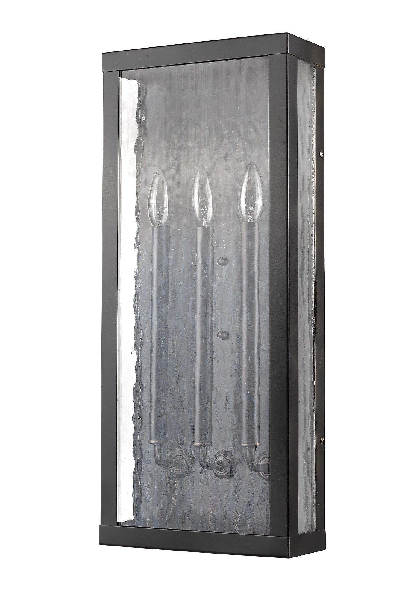 HomeRoots Charleston 3-Light Shadowbox Wall Light in Oil Rubbed Bronze Finish