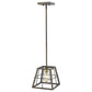 HomeRoots Charley 1-Light Mini Pendant in Oil Rubbed Bronze Finish