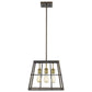 HomeRoots Charley 4-Light Pendant in Oil Rubbed Bronze Finish