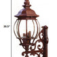 HomeRoots Chateau 4-Light Wall Light With Burled Walnut Finish
