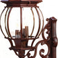 HomeRoots Chateau 4-Light Wall Light With Burled Walnut Finish