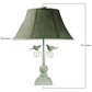 HomeRoots Cheerful Table Lamp With 3D White Birds and White Finish