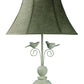 HomeRoots Cheerful Table Lamp With 3D White Birds and White Finish