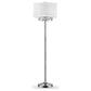 HomeRoots Chic Silver Floor Lamp With Crystal Accents and Silver Shade