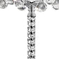 HomeRoots Chic Silver Floor Lamp With Crystal Accents and Silver Shade