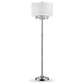 HomeRoots Chic Silver Floor Lamp With Crystal Accents and Silver Shade