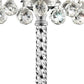 HomeRoots Chic Silver Tall Table Lamp With Crystal Accents and Silver Shade