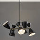 HomeRoots Cinco Diabolo Adjustable Pendant With Black Metal Finish