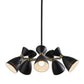 HomeRoots Cinco Diabolo Adjustable Pendant With Black Metal Finish