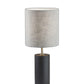 HomeRoots Circular Block Table Lamp With Black Wood Finish