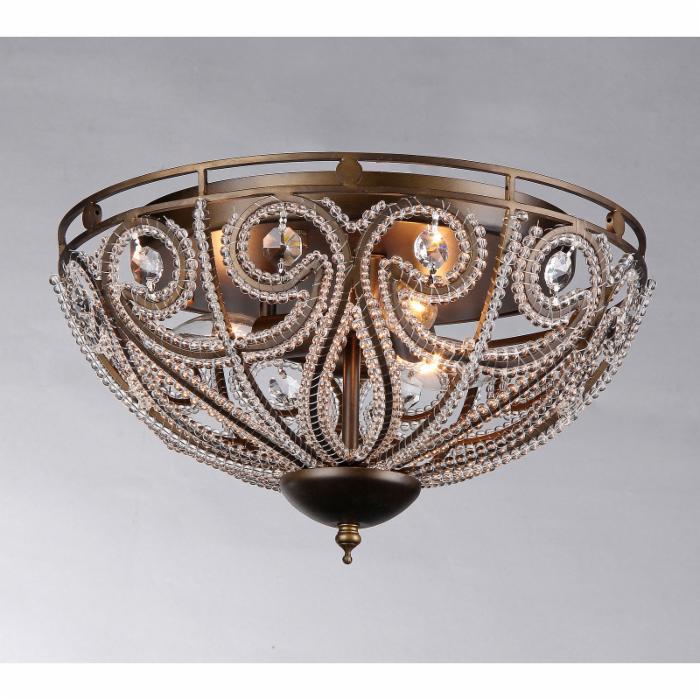 HomeRoots Claire Flush Mount In Bronze Finish